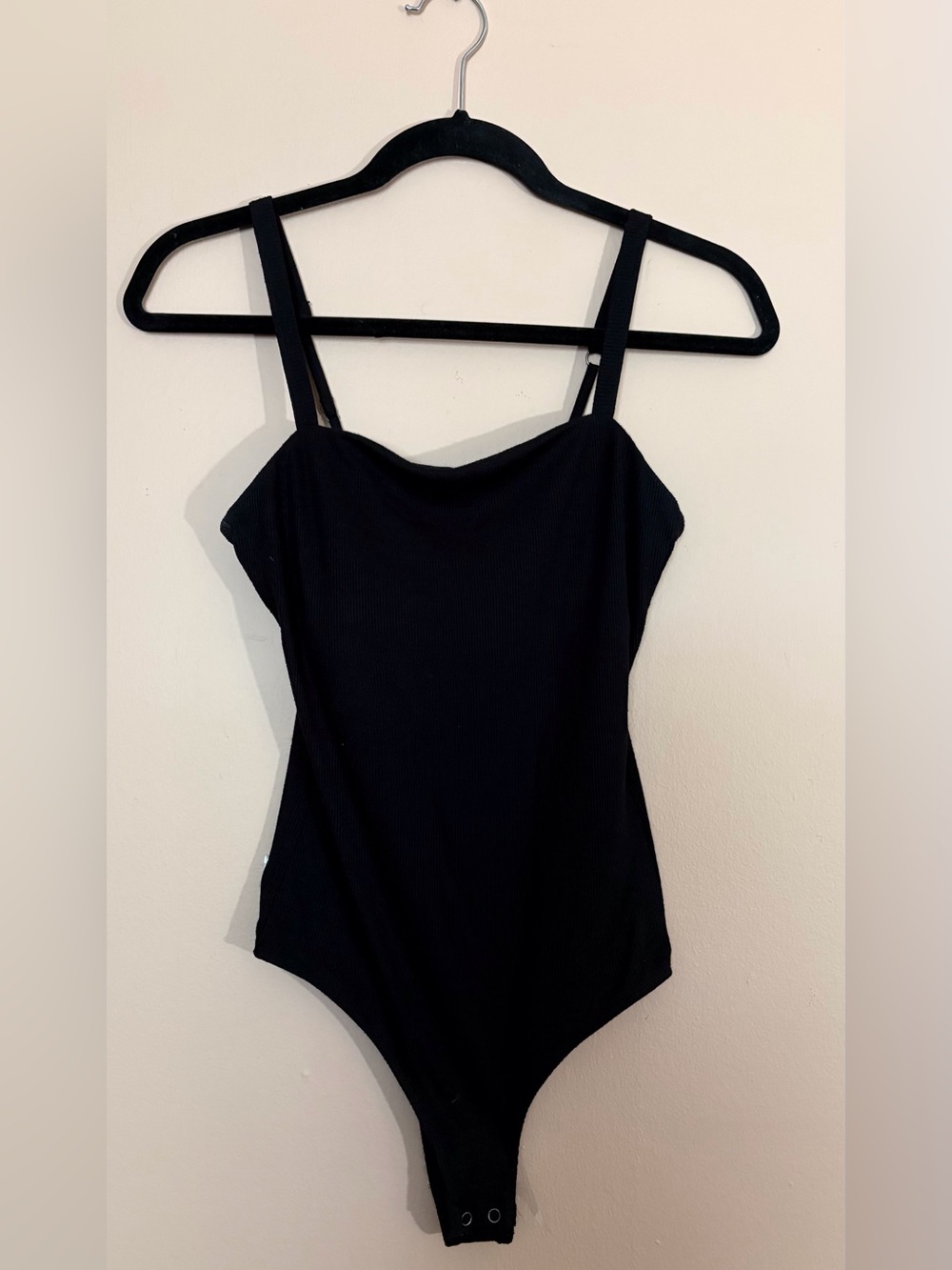 Hollister Black Ribbed Ladies One-Piece Bodysuit Slim Tank Size Small